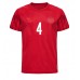 Tanie Strój piłkarski Dania Simon Kjaer #4 Koszulka Podstawowej MŚ 2022 Krótkie Rękawy